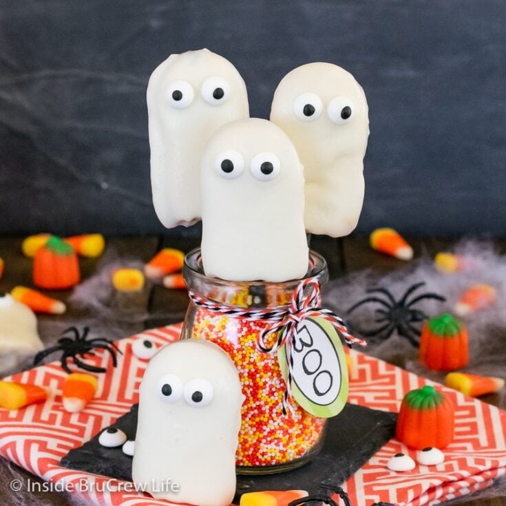 Easy No Bake Ghost Cookies {Three Ingredients} - Inside BruCrew Life