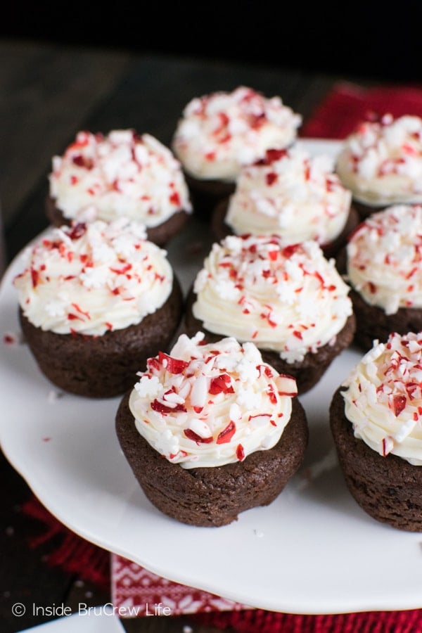 Oreo cookies and peppermint frosting turn these chocolate cookie cups into a fun holiday dessert!