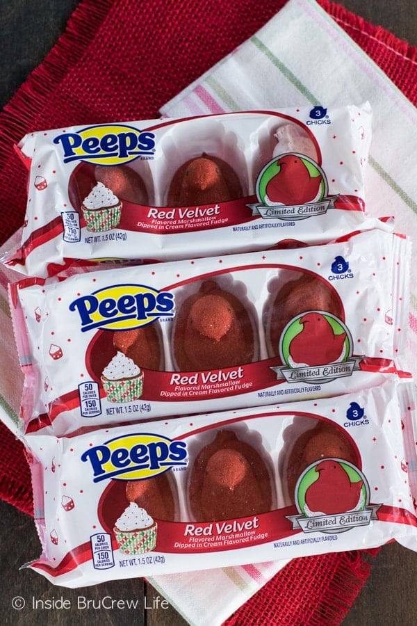 PEEPS® Red Velvet Chicks Dipped in Cream Flavored Fudge