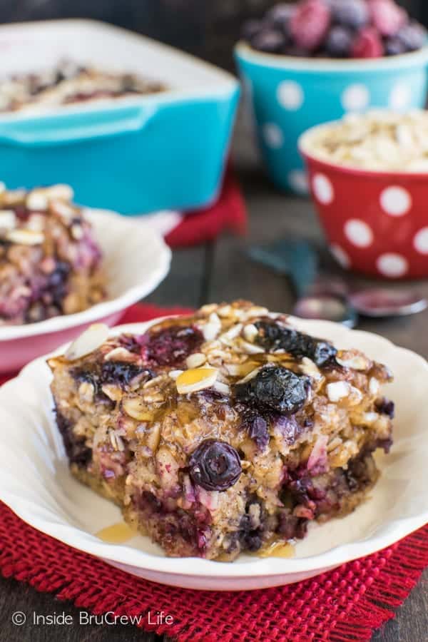 Almond Berry Baked Oatmeal - Inside BruCrew Life