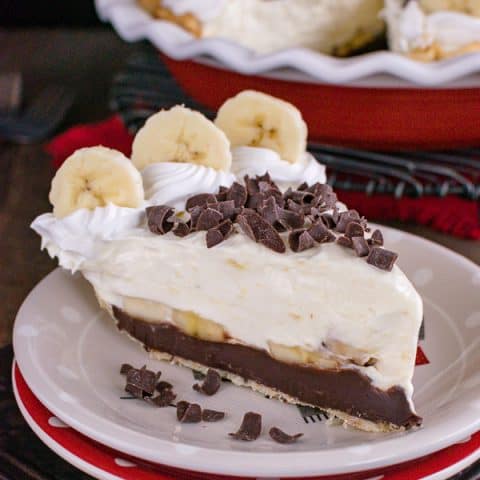 Best Fudge Bottom Banana Cream Pie