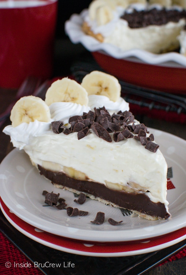 Fudge Bottom Banana Cream Pie 