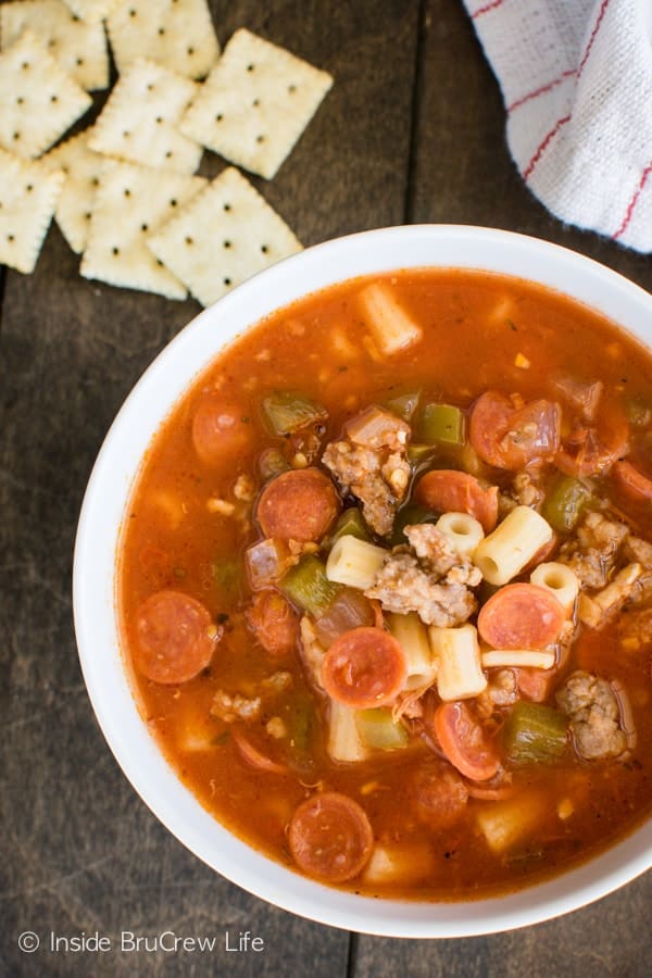 Crockpot Cheeseburger Soup - Belle of the Kitchen