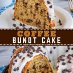 Pinterest image for coffee bundt cake.