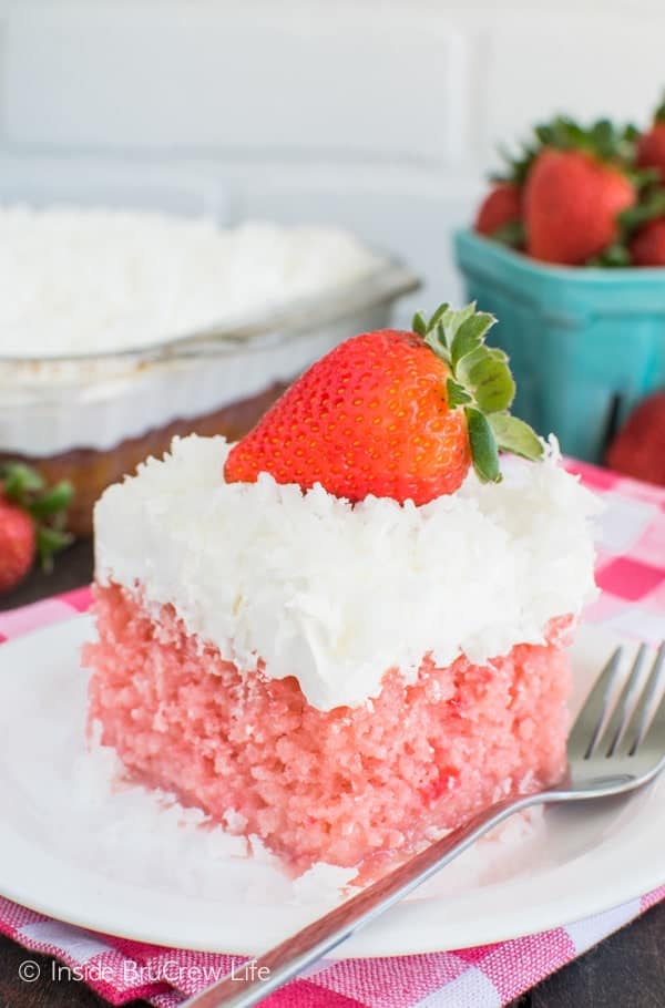 Strawberry Coconut Poke Cake Inside Brucrew Life Coconut Poke Cakes My Xxx Hot Girl 