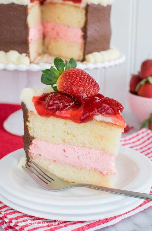 Strawberry Mousse Cake - Inside BruCrew Life