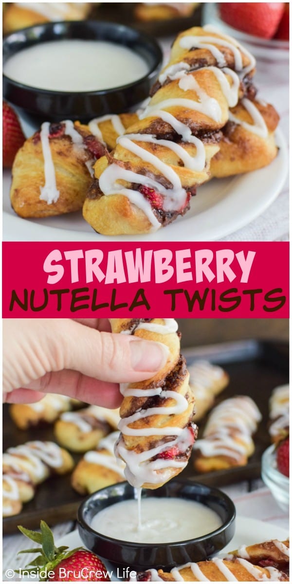 This Strawberry Nutella Twists recipe is full of fresh berries and chocolate. They make the perfect breakfast or snack.