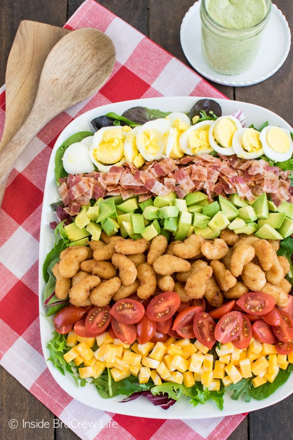 Avocado Shrimp Cobb Salad - this easy salad is perfect for lunch or dinner.