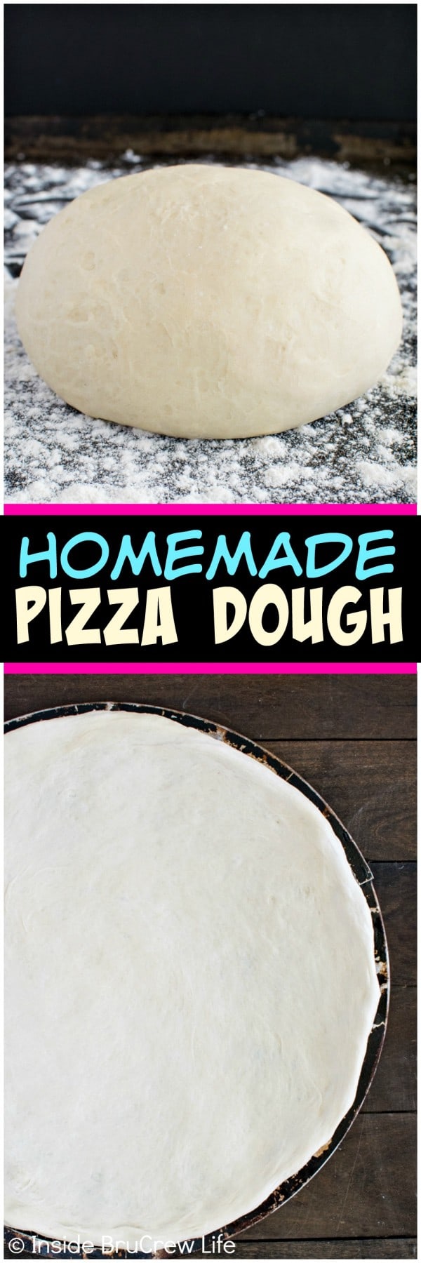 Homemade Pizza Dough - making pizza, breadsticks, and calzones is easy to do at home with this dough recipe. 
