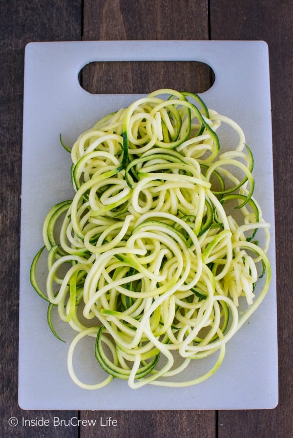 Use zoodles to make this easy Cranberry Zucchini Slaw recipe!