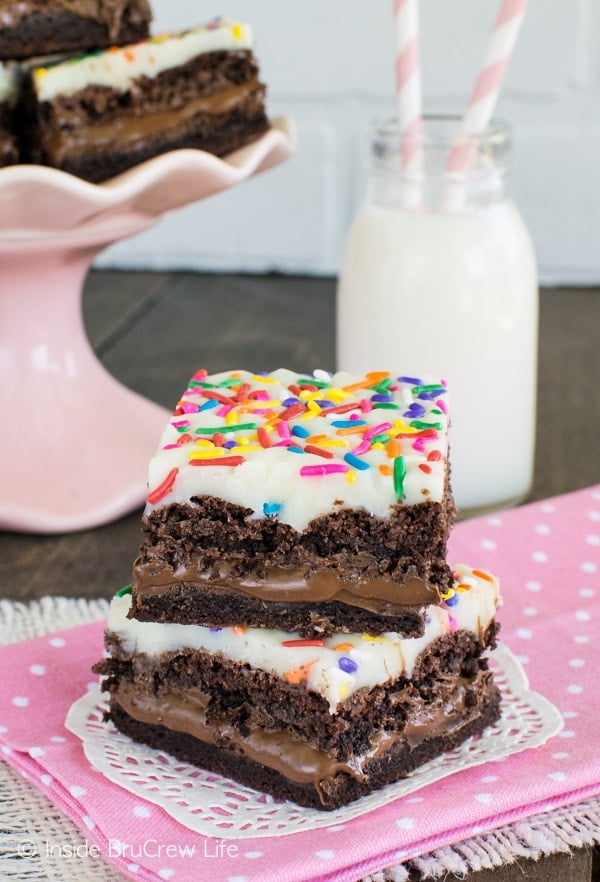 Chocolate Nutella Bars - white chocolate, chocolate cake, & Nutella come together to make one amazing dessert recipe!