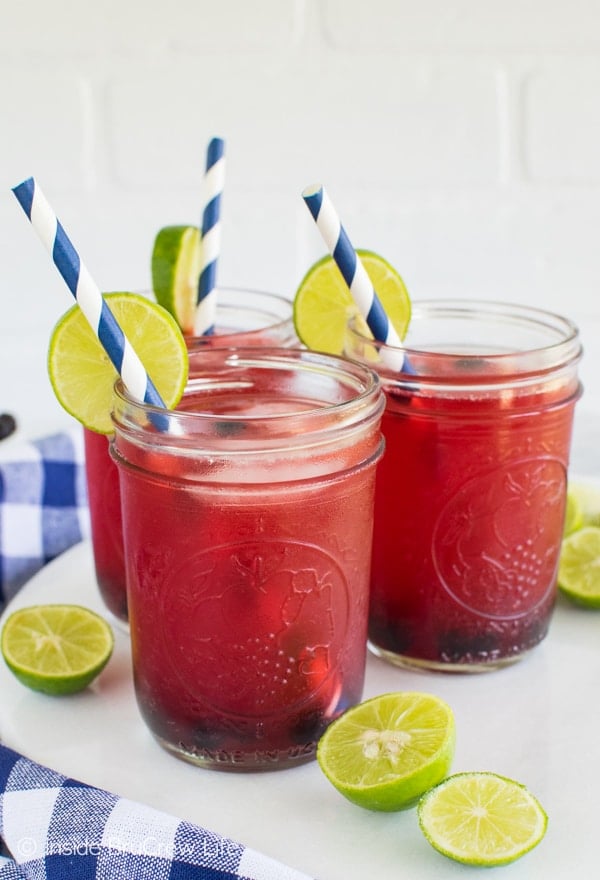 Key lime juice and fruit punch mixed together make this Sparkling Key Lime Fruit Punch a refreshing drink. Awesome punch recipe!