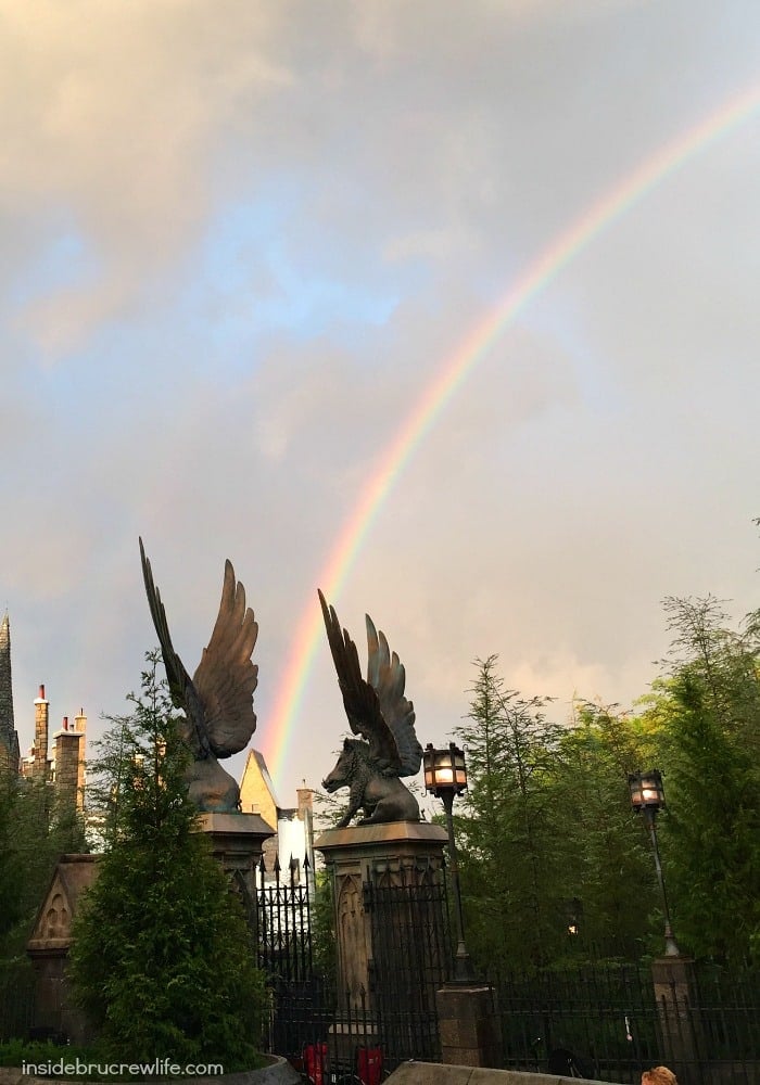 Bring rain ponchos for protection from the random storms that pop up in Florida. This is a great tip for enjoying the Wizarding World of Harry Potter more.