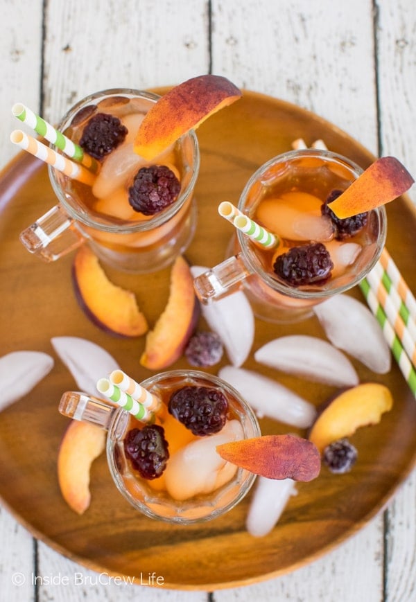 Sparkling Blackberry Peach Tea 