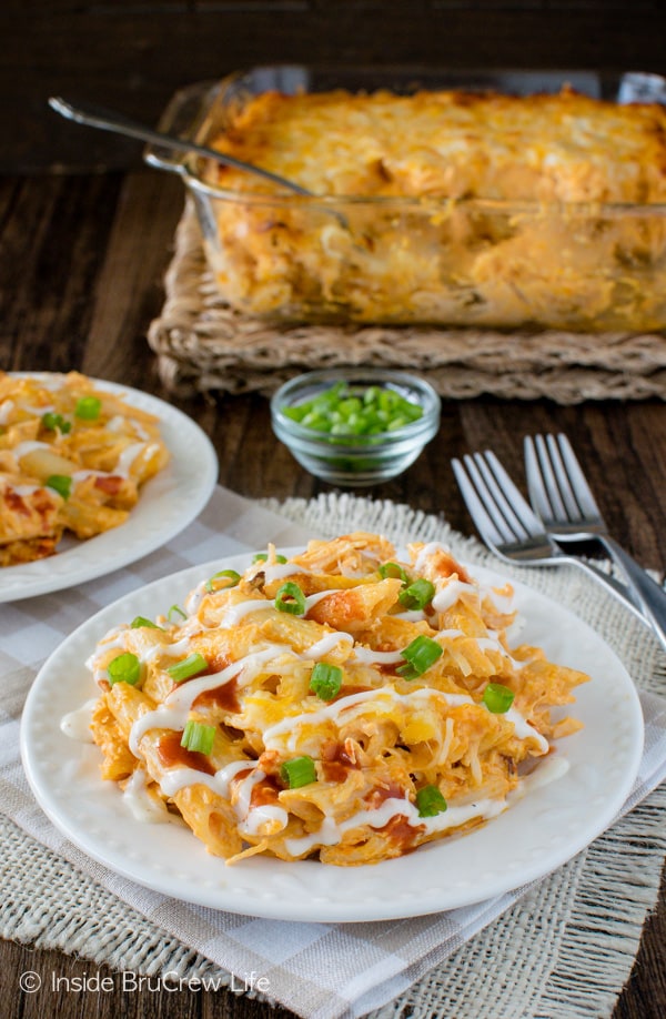 Easy Buffalo Chicken Pasta Bake Recipe Inside Brucrew Life