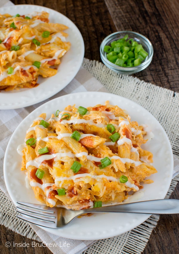 Easy Buffalo Chicken Pasta Bake Recipe Inside Brucrew Life