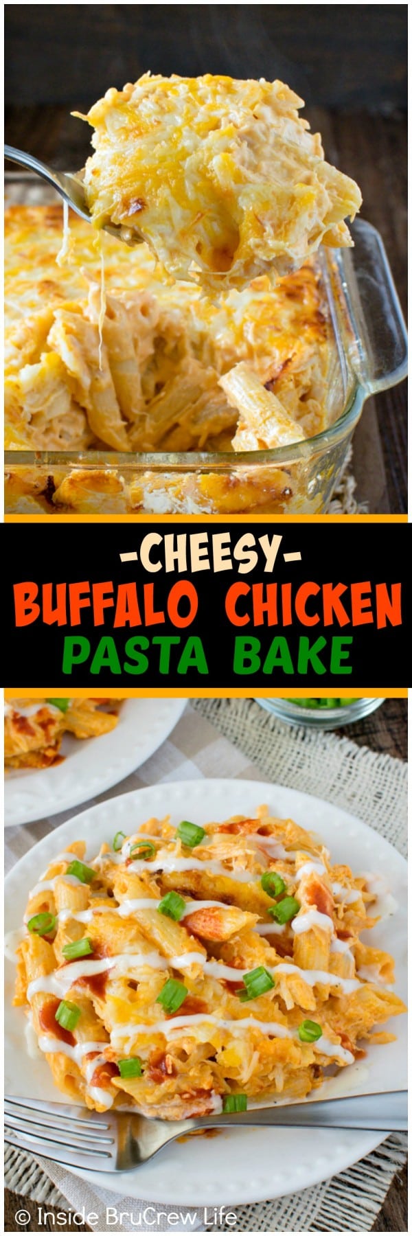 Buffalo Chicken Pasta Bake