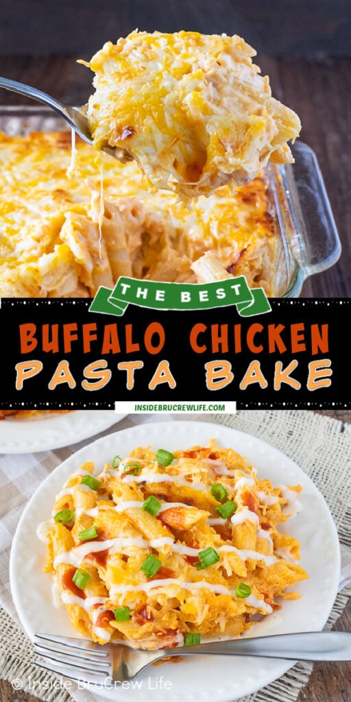 Cheesy Buffalo Chicken Pasta - Inside BruCrew Life