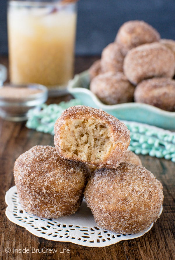 Cinnamon Sugar Apple Donut Holes - Inside BruCrew Life