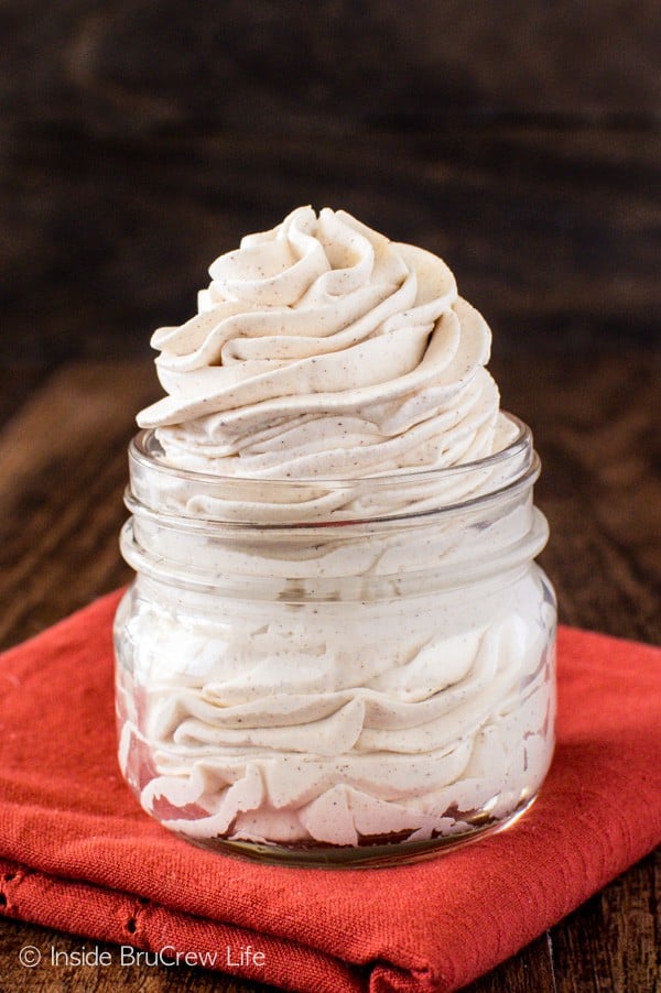 Chai Whipped Cream - spices add a fun flair to this easy homemade dessert topping recipe!