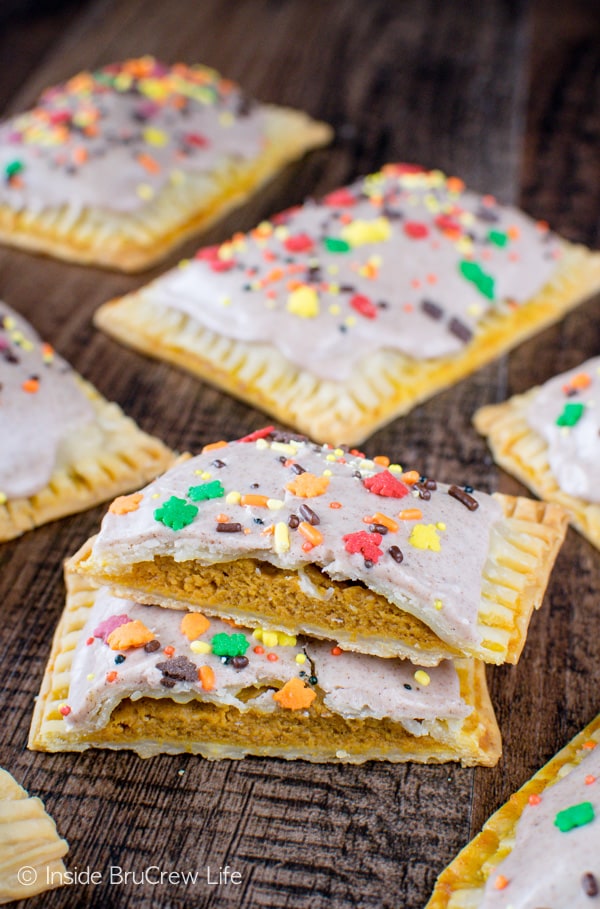 Homemade pastries are easy when you use pie crust. These Pumpkin Spice Pop Tarts make a great fall breakfast recipe.