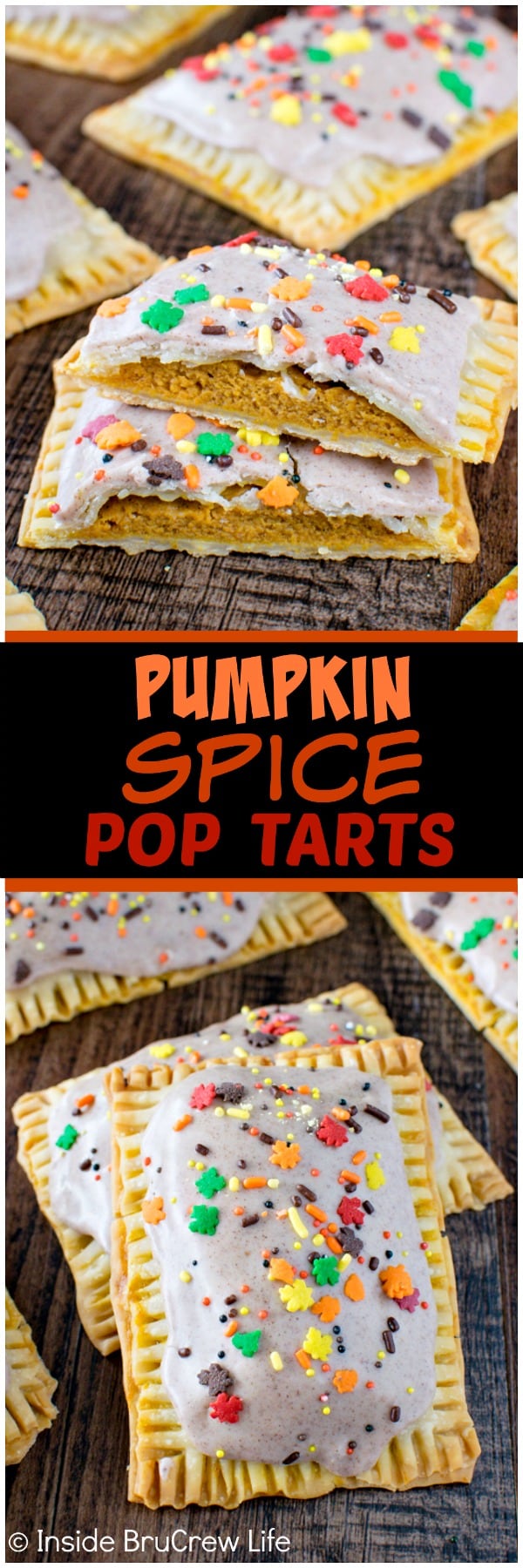 Pumpkin Spice Pop Tarts - use pie crusts to make your own homemade breakfast pastries. These easy tarts are full of pumpkin and spice goodness. Great fall breakfast!