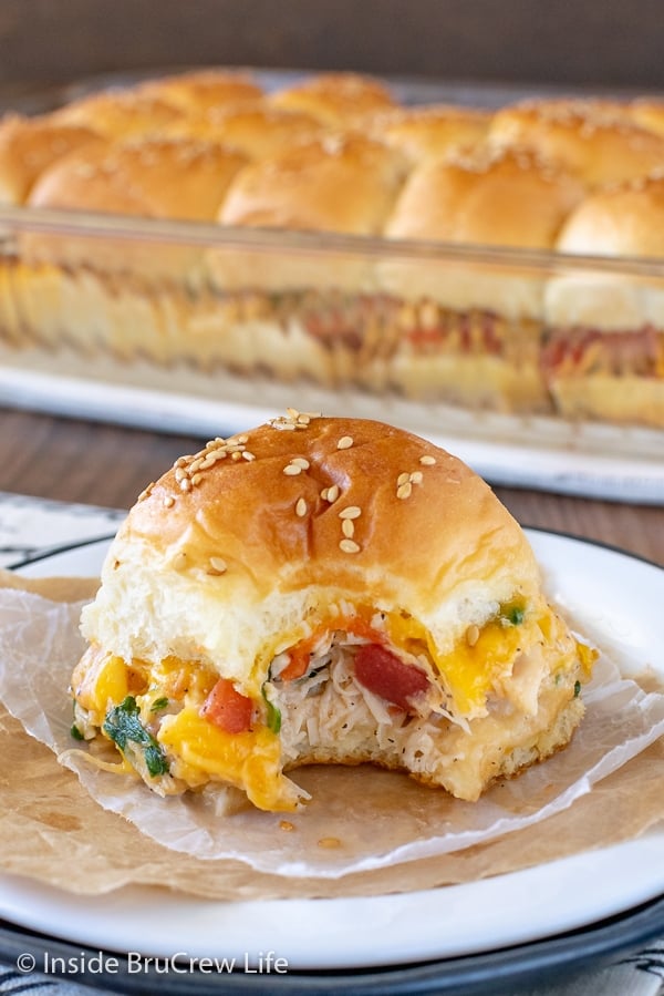 Cheesy Chicken Sliders Recipe - Inside BruCrew Life