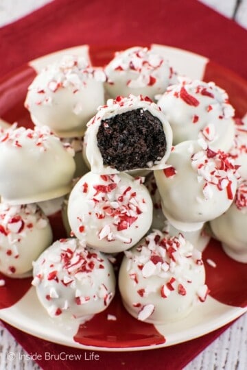 Peppermint Brownie Truffles - Inside BruCrew Life