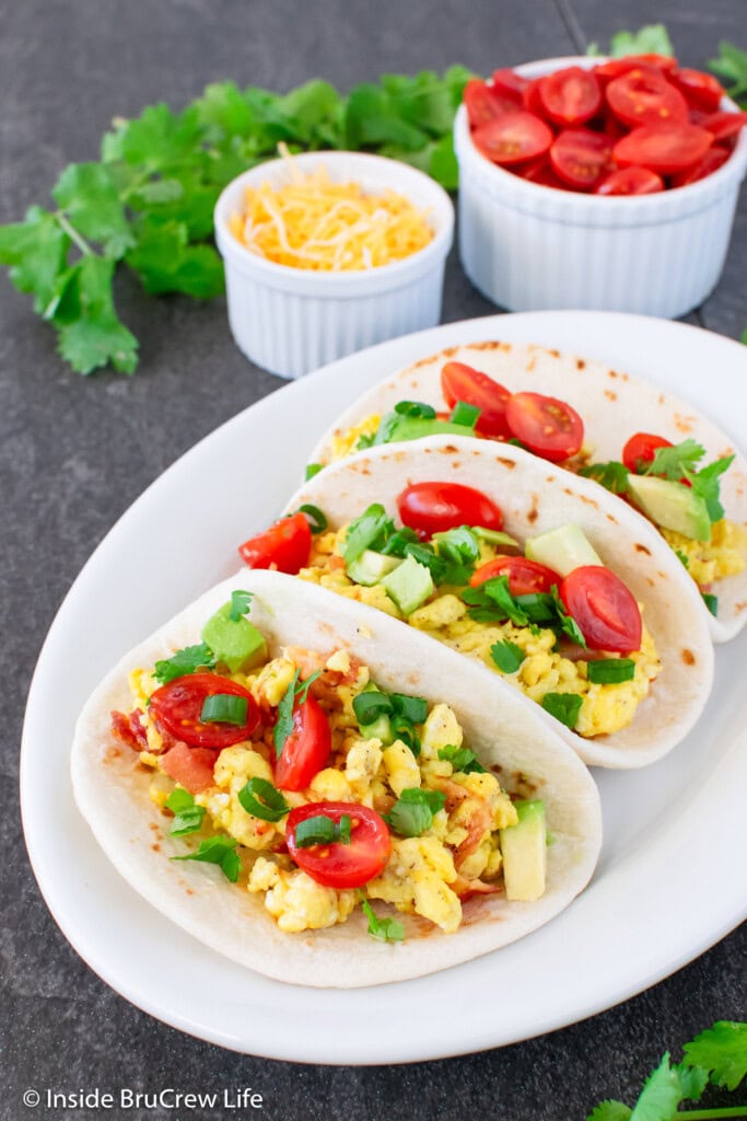 Easy Bacon and Egg Breakfast Tacos - Inside BruCrew Life