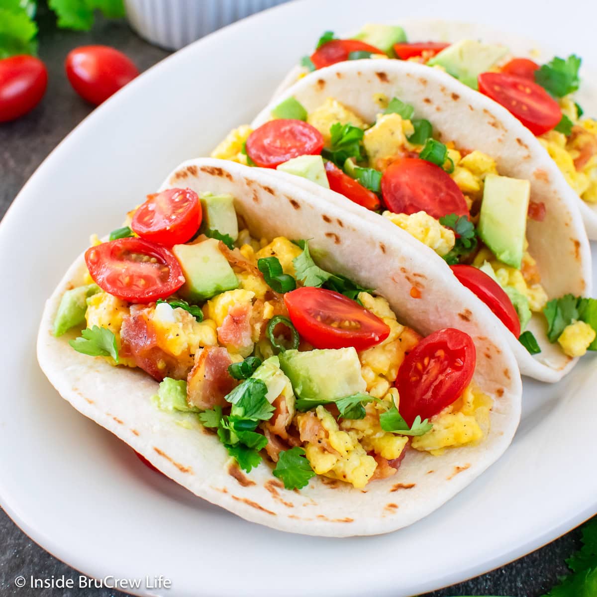 Easy Bacon and Egg Breakfast Tacos - Inside BruCrew Life