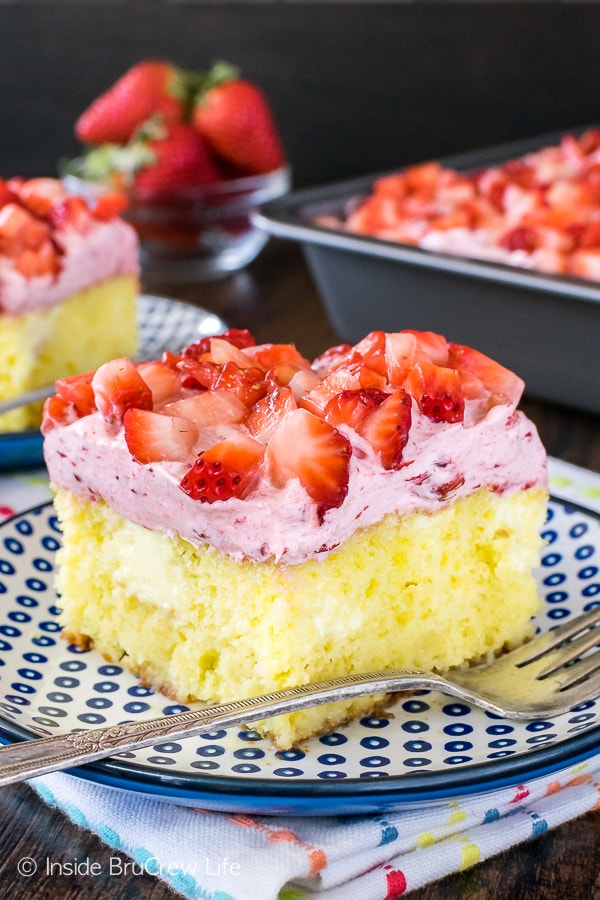 Lemon Strawberry Poke Cake Recipe Inside BruCrew Life