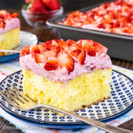 Lemon Strawberry Poke Cake Recipe