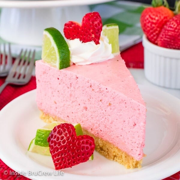 No Bake Strawberry Daiquiri Cheesecake