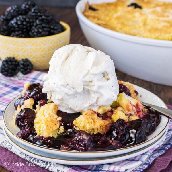 Blackberry Dump Cake - Inside BruCrew Life