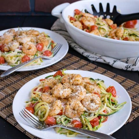 Parmesan Garlic Shrimp Zucchini Noodles