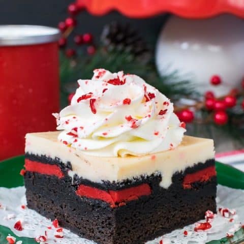 Peppermint Cheesecake Oreo Brownies