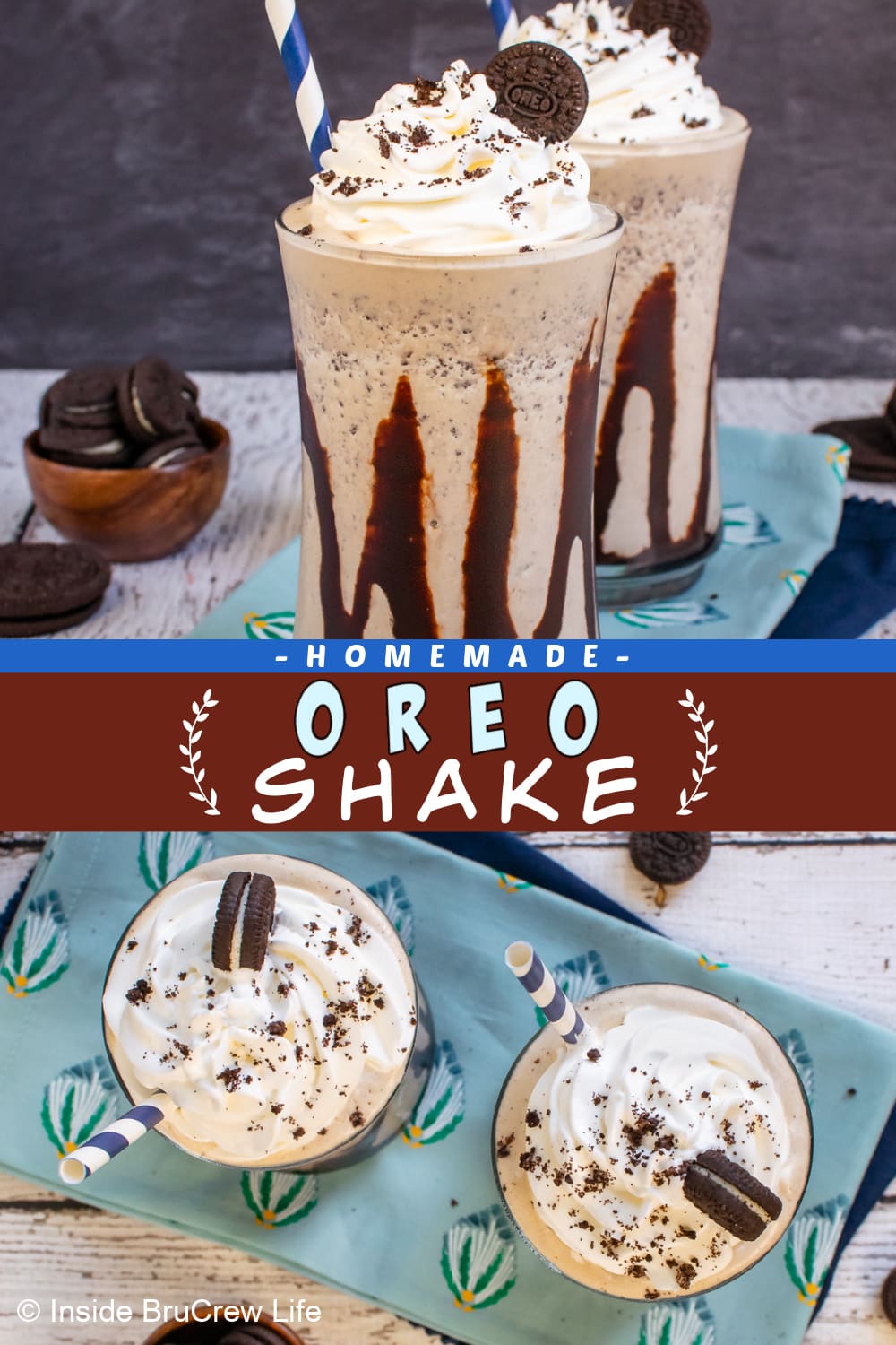 Oreo Milkshake Recipe - Inside BruCrew Life