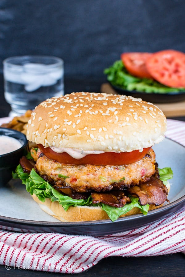 Cajun Shrimp Burgers With Avocado Crema