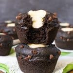 Chocolate Zucchini Cheesecake Muffins