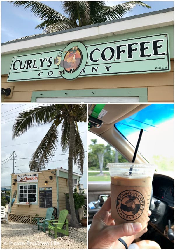 Pictures of Curly's Coffee located in Marathon by the water. 