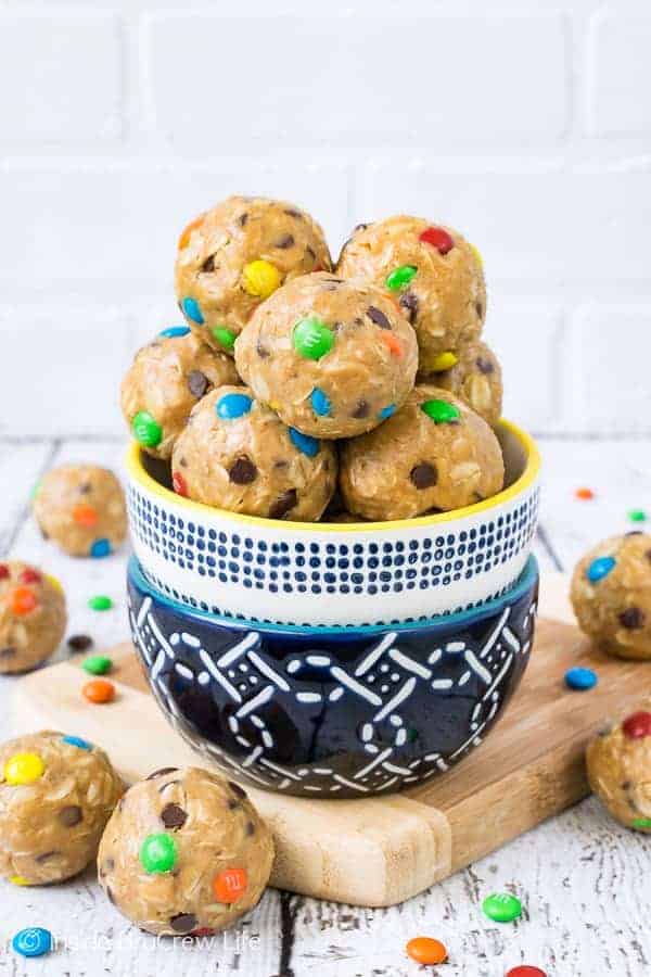 No Bake Monster Cookie Dough Bites Inside Brucrew Life