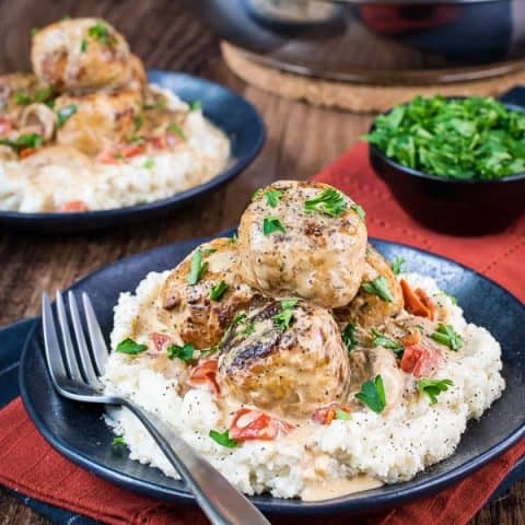 Low Carb Chicken Stroganoff Meatballs Recipe