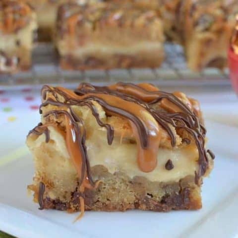 Caramel Milky Way Cheesecake Bars