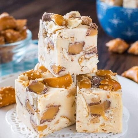 Peanut Butter Caramel Pretzel Fudge