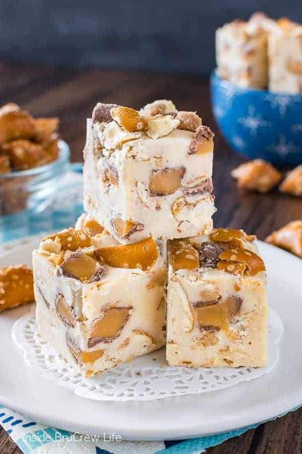 Caramel Peanut Butter Pretzel Fudge Inside Brucrew Life