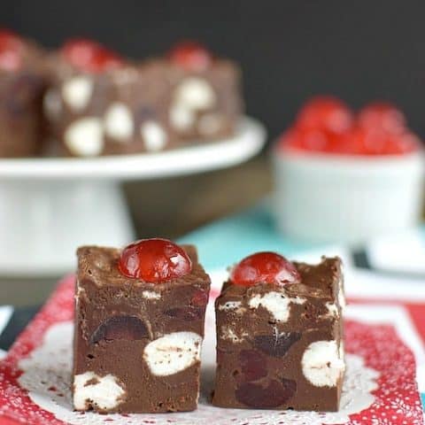 Chocolate Cherry Marshmallow Fudge