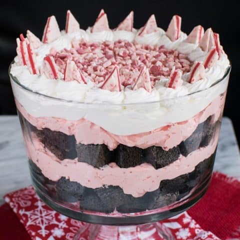 Peppermint Brownie Trifle