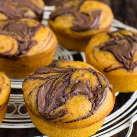Pumpkin Nutella Muffins