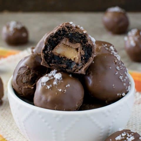 Salted Caramel Brownie Bites