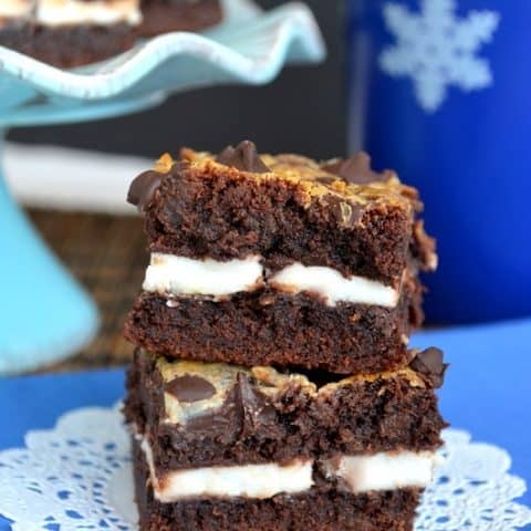 Peppermint Patty Gooey Cake Bars